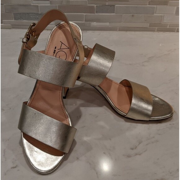 Women's AGL Attilio Giusti Leombruni Diletta Platinum Strappy Sandal 38/8   $495 - Picture 12 of 12